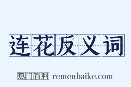 连花反义词是什么意思的图片